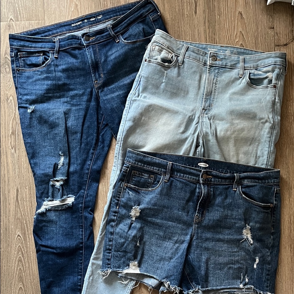 Size 14 Old Navy Jeans and Shorts Bundle